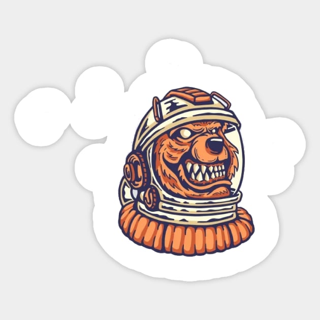 "Wild Astronaut" Logo Design Sticker by Arts-Y